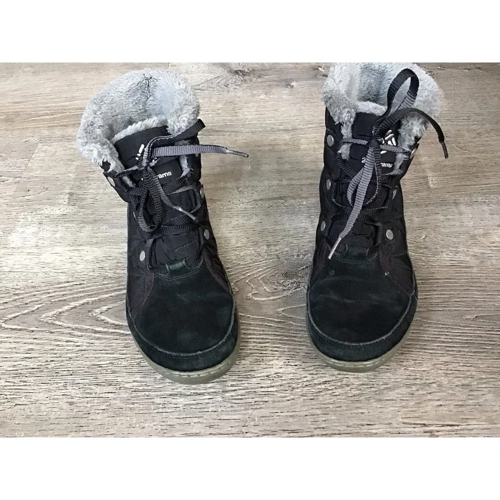 Columbia Women's Size 8 Waterproof Winter Snow Boots Black/Grey YL5207-011